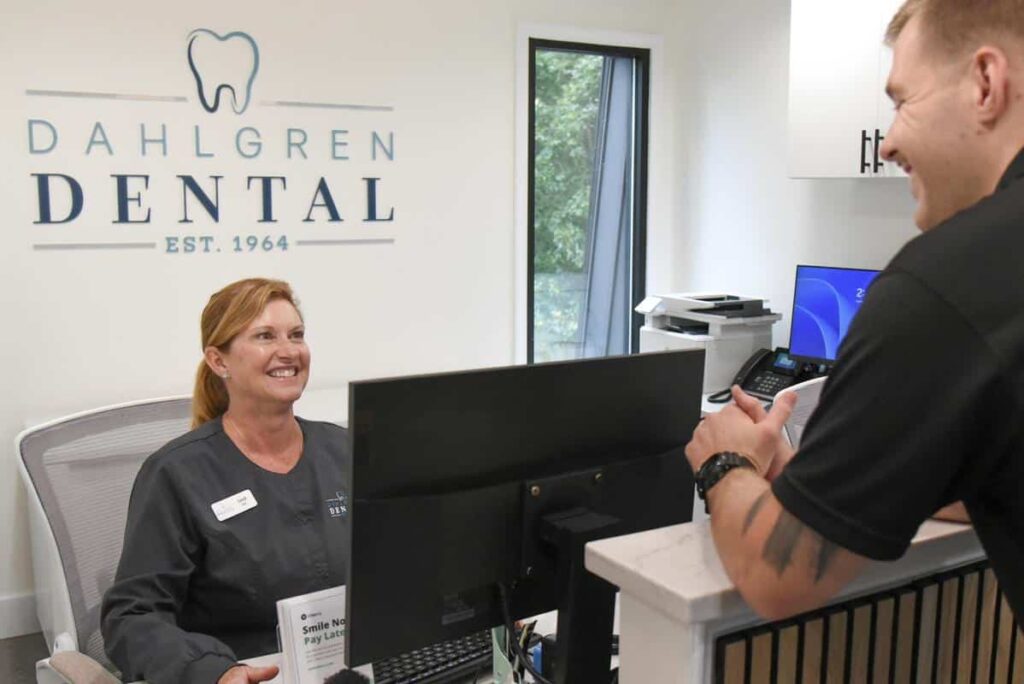 friendly staff Dahlgren dental team ready helpful care dentistry front desk